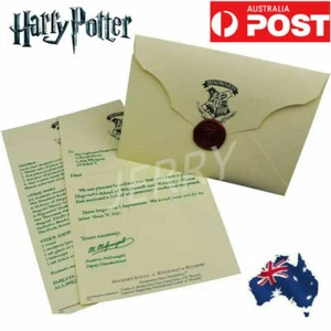 AU Harry Potter School Hogwarts Personalised Acceptance Letter Envelope Cosplay - Picture 1 of 2