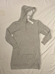 Womens Small Hoodie Sweatshirt Dress ~ Grey ~ White Mark - Picture 1 of 7