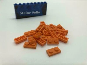 Lego (c) 20x 1x2 Platte 3023 - orange - plate - classic - - Bild 1 von 1
