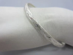 Sterling Silver women bangle Bracelet FAS 925 7.25 inche - Picture 1 of 7