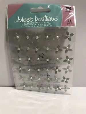 EK Jolee's Boutique Dimension Wedding Gem Flowers Stickers Brand New, 36 Pcs. - Изображение 1 из 4