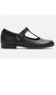 CLARKS Inf NIÑAS NIÑOS ZAPATOS ESCOLARES JAMIE SKY CUERO NEGRO TALLA 9.5 G Foto 1 de 4