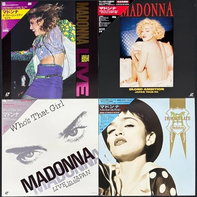 LOT OF 4 MADONNA Japan NTSC LDs w/OBI The Virgin Tour Live etc. LASER DISC - Image 1 of 4