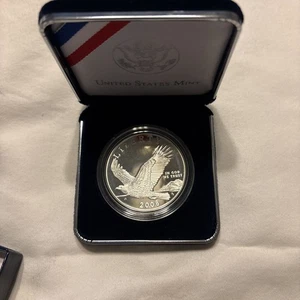 2008 SILVER PROOF BALD EAGLE COMMEMORATIVE COIN PROGRAM IN BOX GEM BU. - Picture 1 of 6