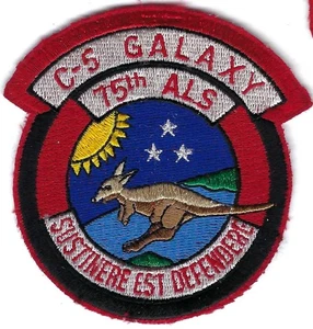 PATCH USAF 75TH MILITARY AIRLIFT SQ ALS C-5 GALAXY 3 1/2" TRAVIS AFB JT35 - Bild 1 von 1
