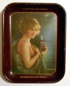 Orig 1920's Flapper Girl Nugrape Soda Pop Serving Tray American Art Works Ohio - Bild 1 von 4