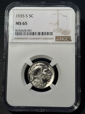 1935-S 5C Buffalo Nickel NGC MS 65 - Image 1 of 4