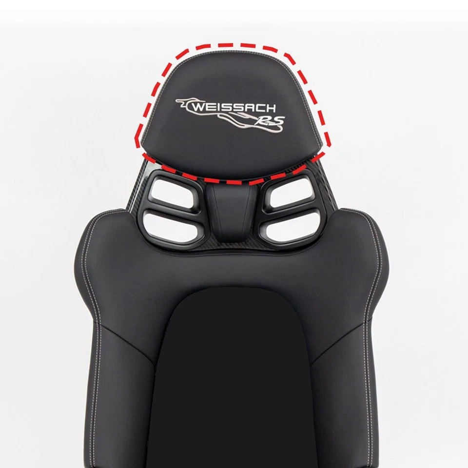 2PS Carbon Fiber Racing Bucket Seats Headrest Cover for Porsche 992/991/981/918 - Изображение 1 из 4