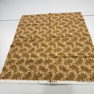 marcus quilting fabric cotton brown wheat faye burgos 20x42 - Picture 1 of 8