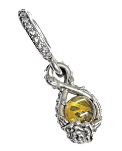 Pandora Disney Silver Belle Infinity Rose Flower Dangle Charm 399525C01 - Picture 1 of 6