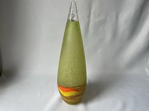 Sly Glass , Rare  studio glass vase Hand Made , Stunning Colour & Design- Signed - Picture 1 of 12