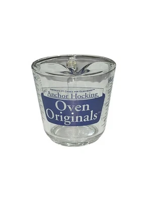Vintage Anchor Hocking Blue Oven Originals Glass 2 Cup Measuring Cup #498 - Image 1 of 4