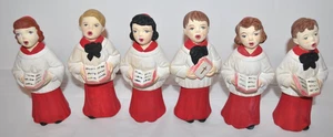 Vintage Lot von 6 Holland Form Mädchen Junge Caroler Figuren 5+" groß - Bild 1 von 18