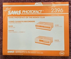 Sam Photofact 2396 VCR manuali di servizio cartella intera per Sears & Sanyo - Foto 1 di 1