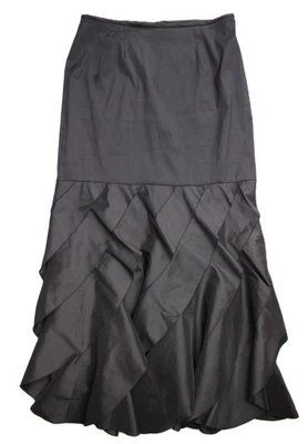 Maxi Falda Elástica Negra Tafetán Colección TADASHI Talla 10 Foto 1 de 4