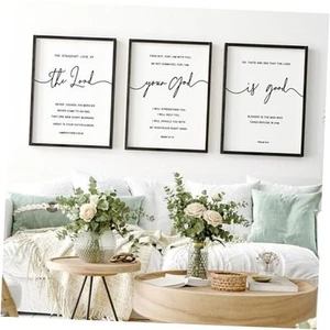  Der Herr, dein Gott ist gut Wanddekoration 11"x14" gerahmt Holz 14L" x 11B" schwarz - Bild 1 von 7