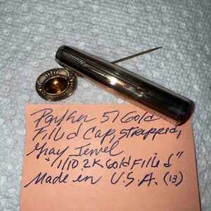 ORIGINAL Parker 51 Tapa Despojada Llena de Oro 1/10 Gris Joya (13) - Imagen 1 de 16