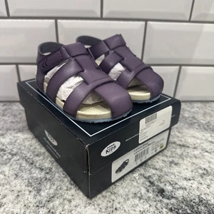 Dr Scholl’s Toddler Larson Navy Fisherman Sandals 6 M Leather Hook & Loop Light - Picture 1 of 8