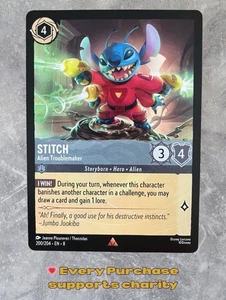 Stitch Alien Troublemaker 200/204 Reign of Jafar regular casi nuevo acero raro - Imagen 1 de 3