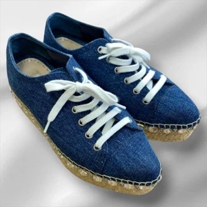 Miu Miu M744 Women’s Denim Thick-Soled Shoes Size 36 US 6 Very Good Box Bag - Picture 1 of 7