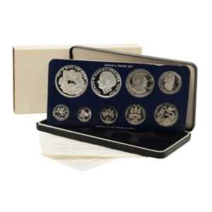 Jamaica Official Proof Set 9 Coins 1978 Case & COA PS16 Mintage 6,058 Sets - Picture 1 of 1