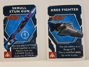 Captain Marvel Secret Skrulls Kree Fighter and Skrull Stun Gun Promo Cards New