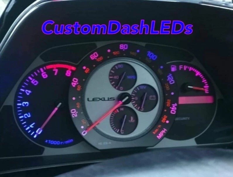 Pink & Royal Blue - SPEEDO ONLY KIT Is200 Is300 Altezza LEXUS Led Bulbs - Image 1 of 1
