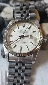 Vintage Rolex Datejust 16014 Linen Dial Men's Automatic Watch 1983 - Picture 1 of 24