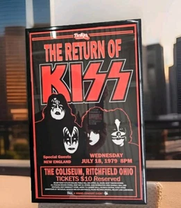 Kiss Dynasty Tour 1979 Richfield Coliseum OH Konzert Poster 11 x 17 gerahmt - Bild 1 von 2