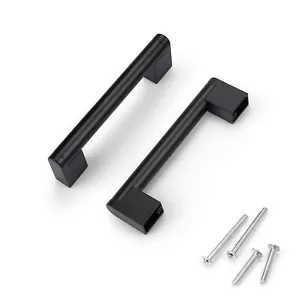 10 Pack Black Stainless Cabinet Pulls Matte Black Drawer Pulls Hole Spacing 3... - Picture 1 of 7