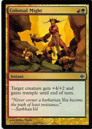 4 Colossal Might RUSSIAN LANGUAGE - LP - Alara Reborn - mtg - x4 4x - Image 1 of 1