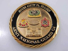 UNITED STATES ARMY NATIONAL GUARD G4 SERGEANT MAJOR CHALLENGE COIN