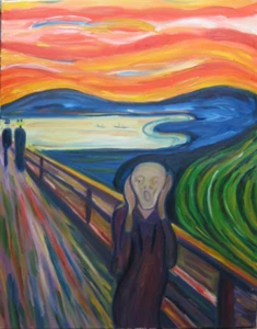 After Munch's The Scream Oil Painting Symbolism Symbolist Art - Picture 1 of 2