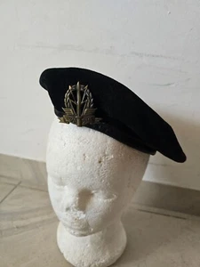 🪖 Authentic IDF Israeli Army Uniform Beret Black FREE SHIPPING A661 - Picture 1 of 4