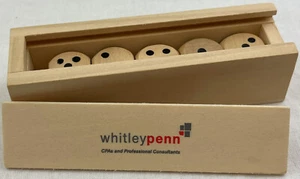 Whitley Penn CPAs ~ Wooden Dice with Wood Holder Promotional - Picture 1 of 5