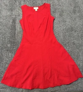 ANN TAYLOR LOFT Red Sleeveless Short Shift Dress 00 Petite Polyester Blend - Picture 1 of 9