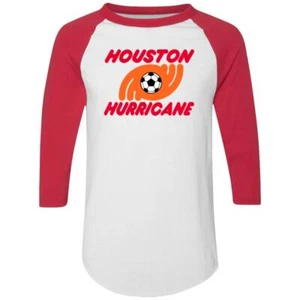 Houston Hurricane Raglan Shirt Colorblock NASL Soccer - Picture 1 of 4