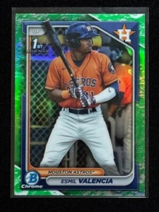 2024 Bowman Chrome - Prospects Esmil Valencia #BCP-75 Lunar Glow Refractor (RC) - Picture 1 of 4