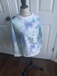 NWT**Cat & Jack Tie Dye Sweatshirt Teen Size XL (14-16) Purple Teal - Picture 1 of 4