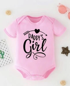 Baby Mädchen kurzärmeliger Strampler Brief Grafik Rundhalsausschnitt - Bild 1 von 14