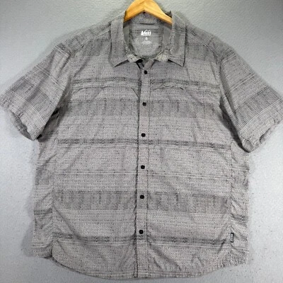 REI Co-Op Sahara Button Up Shirt Mens XL Gray Vented Fishing Outdoor Lightweight - Image 1 of 4