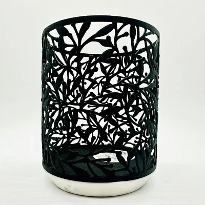 BATH & BODY WORKS BLACK VID CON BASE DE MÁRMOL BLANCO CANDELABRO MECHA ÚNICA ¡NUEVO! Foto 1 de 3