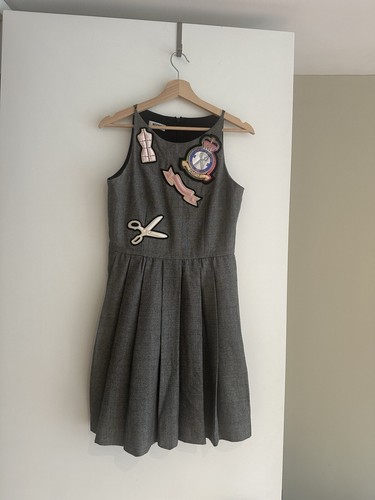 Abito a linea Moschino in lana grigio