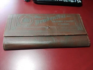 Vintage Leather  Embossed Prudential Logo Insurance calendar holder bifold - Picture 1 of 6