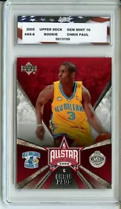 2005 Upper Deck #AS-8 Chris Paul Rookie Card AGC 10 Gem Mint All-Star Game - Picture 1 of 2