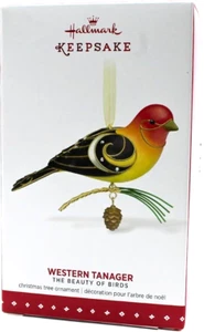 HALLMARK 2015 "WESTERN TANAGER" THE BEAUTY OF BIRDS SERIES #11 ORNAMENT - Picture 1 of 2