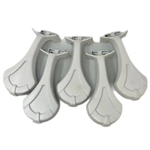 5 Vtg Hunter Ceiling Fan Easy Lock Iron Blade Brackets White #74761-05-329 - Picture 1 of 6