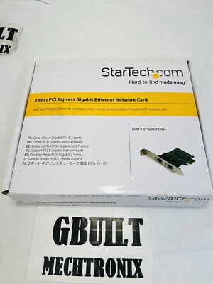 NEW Startech ST1000SPEXD4 Dual Port Gigabit PCI Express Server Network Adapter - Image 1 of 2