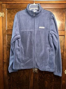 Columbia Fleece Jacket - Navy Blue - Mens Medium - Full Zip Pockets - EUC - Picture 1 of 5