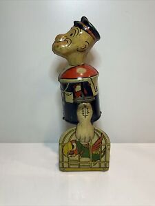 Vintage Marx Popeye Wind-Up Parrot Cage 1930’s For  Repair